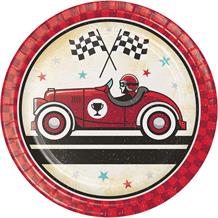 Vintage Race Car Party Cake Plates