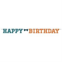 Hipster | Retro Happy Birthday Party Banner | Decoration