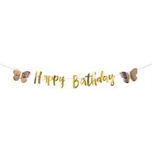 Butterfly Shimmer Happy Birthday Banner | Decoration