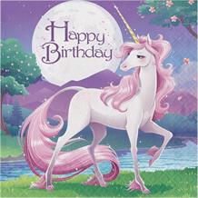 Unicorn Fantasy Party Happy Birthday Napkins | Serviettes