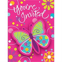 Butterfly Sparkle Party Invitations | Invites with Envelopes