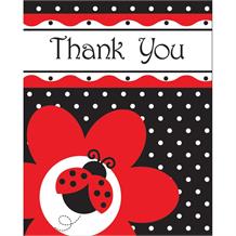 Ladybird Fancy Party Thank You Cards