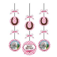 Heart My Horse Party Hanging Swirl Decorations