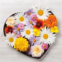 Flowers Heart Napkins | Serviettes - Luxury 3 ply