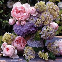 Hydrangea Flowers Napkins | Serviettes - Luxury 3 ply