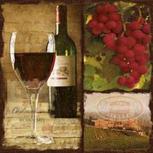 Glass of Vino | Wine Party Napkins | Serviettes