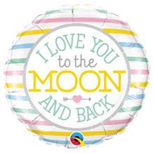 I Love you to the Moon and Back Baby Shower 18" Foil | Helium Balloon