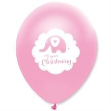 Pink Elephant Christening Party Latex Balloons