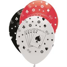 Casino Card Night Party Latex Balloons