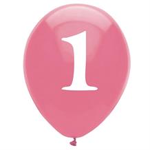 Pink Age 1 | 1st Birthday | Party Latex Balloons