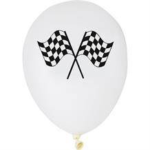 Chequered Flag Racing Party Latex Balloons