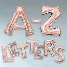 Rose Gold 16" A-Z Letter Shaped Foil Balloon - Air Fill