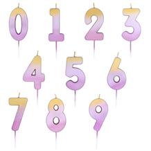 Rose Gold Ombre Number 0-9 Birthday Cake Candle - Choose your Number(s)