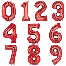 Anagram Red Number 0-9 Shaped Foil | Helium Balloon - Choose your Number(s)