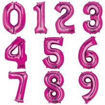 Anagram Pink Number 0-9 Shaped Foil | Helium Balloon - Choose your Number(s)