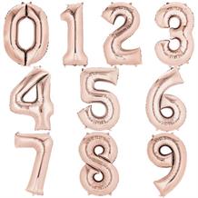 Anagram Rose Gold Number 0-9 Shaped Foil | Helium Balloon - Choose your Number(s)