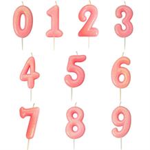 Pink Glitter Number 0-9 Birthday Cake Candle - Choose your Number(s)