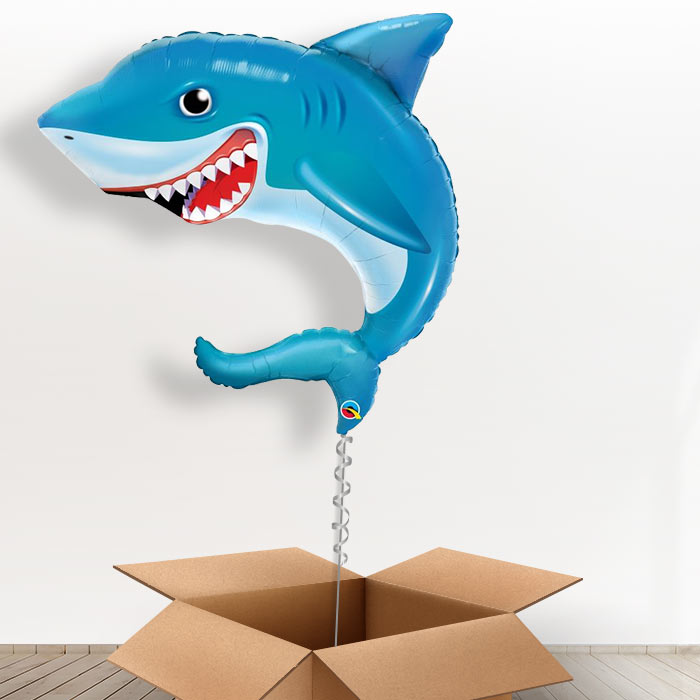 Giant Smiling Shark Balloon in a Box