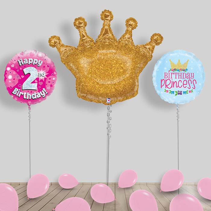 Inflated Princess Birthday Helium Balloon Package in a Box